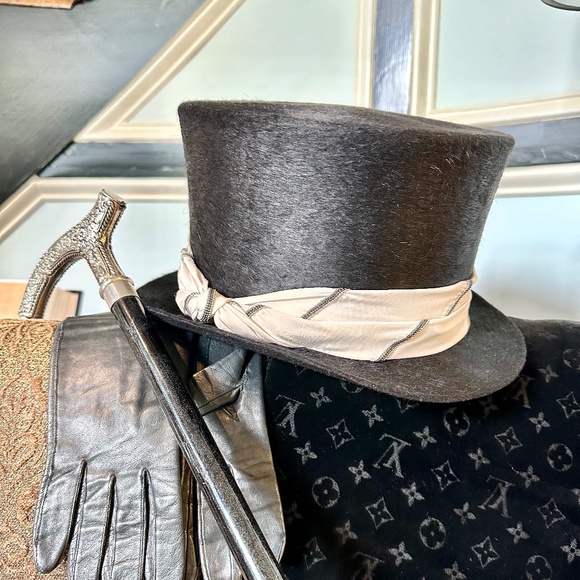 Brunello Cucinelli Lady's Mayfair Top Hat With Monili Band